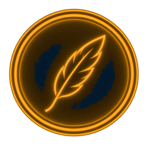 Gold quill medallion