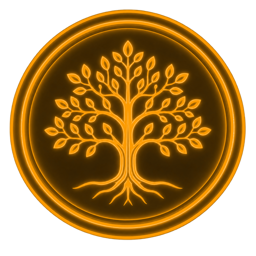 Gold tree medallion
