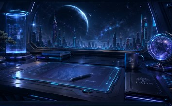 Science fiction writing studio